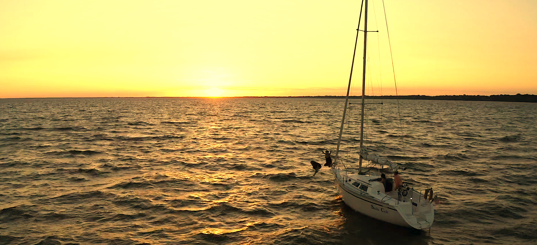 Night swimming in Lake Winnebago